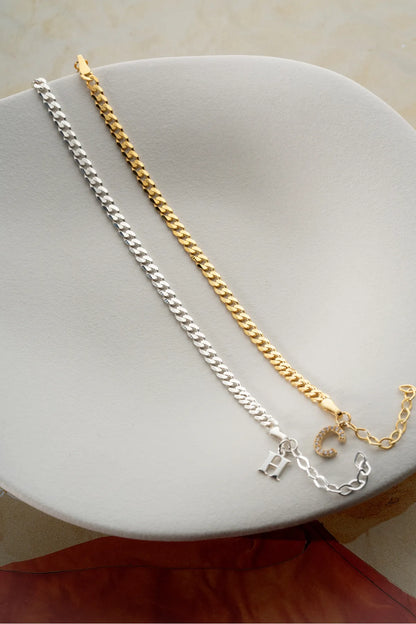 925 Ayar Gümüş Kişiye Özel Harfli Çift Bileklik