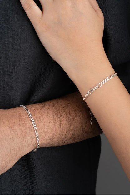 925 Ayar Gümüş Kişiye Özel Harfli Çift Bileklik