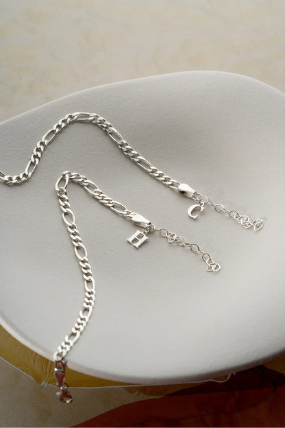 925 Ayar Gümüş Kişiye Özel Harfli Çift Bileklik