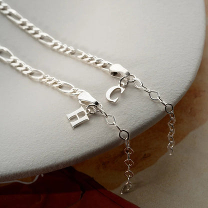 925 Ayar Gümüş Kişiye Özel Harfli Çift Bileklik