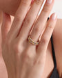 925 Sterling Silver Rose Adjustable 2 Row Dorica Ring