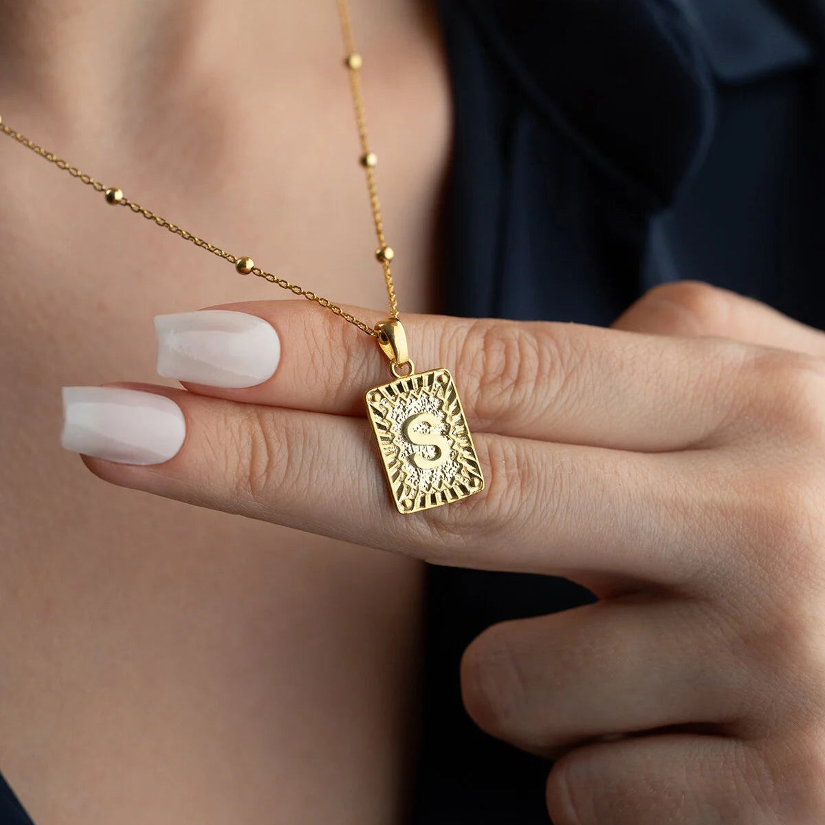 Personalisierte Buchstaben-Halskette – 925er Silber