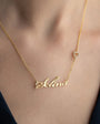 HEART NAME NECKLACE - 925 SET SILVER