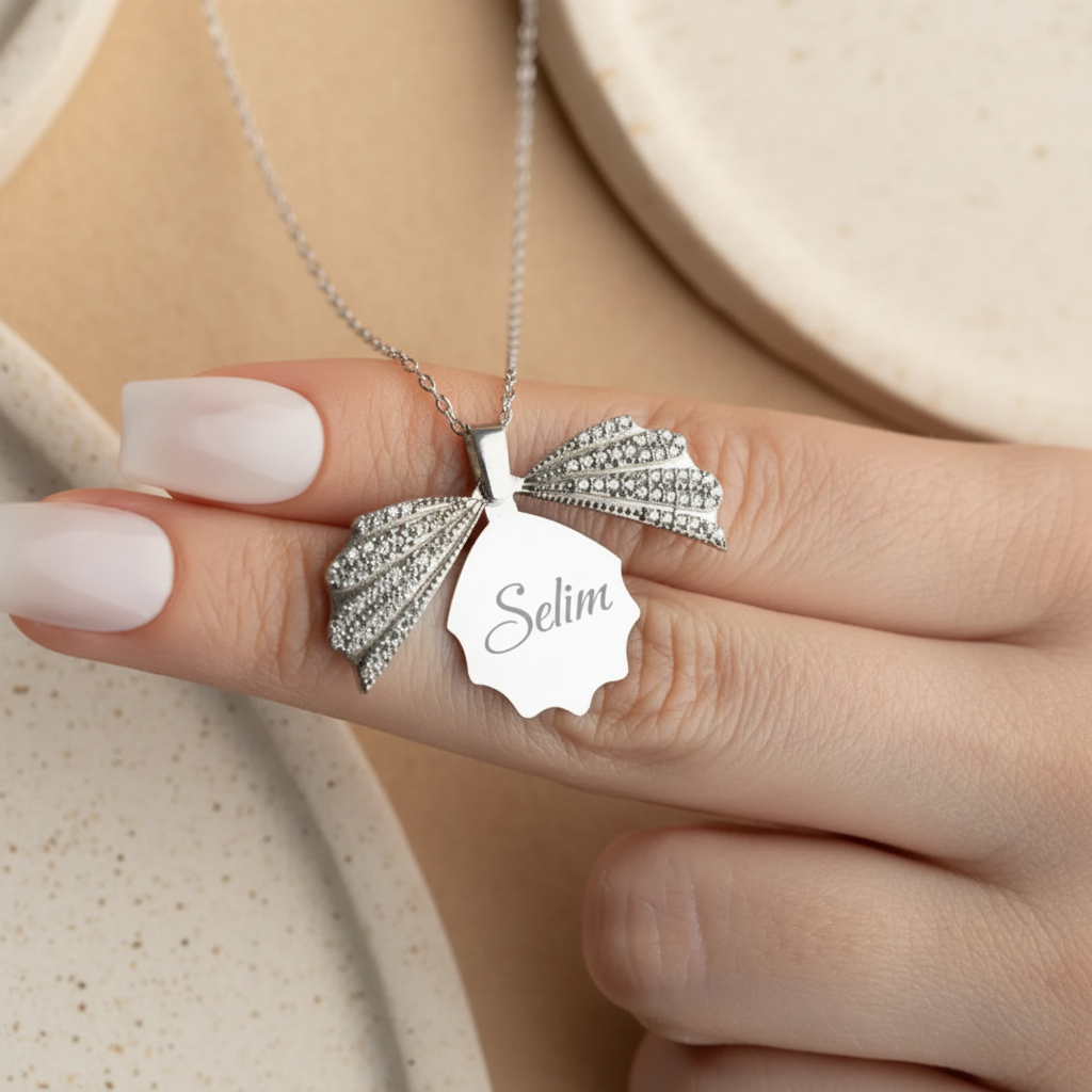  925er Silber Personalisierte Muschel-Kette