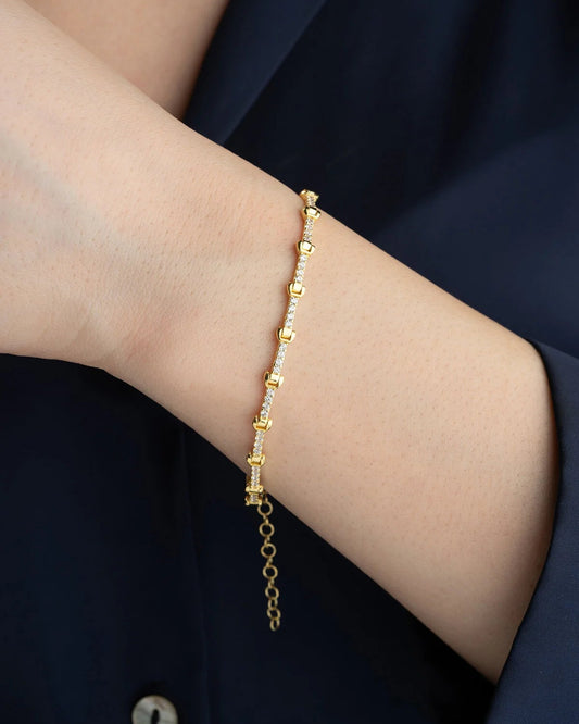 Tennis Bracelet | Gold Plated 925 Sterling Silver