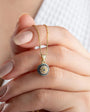 925 Setting Gold Eye Nazari Silver Necklace