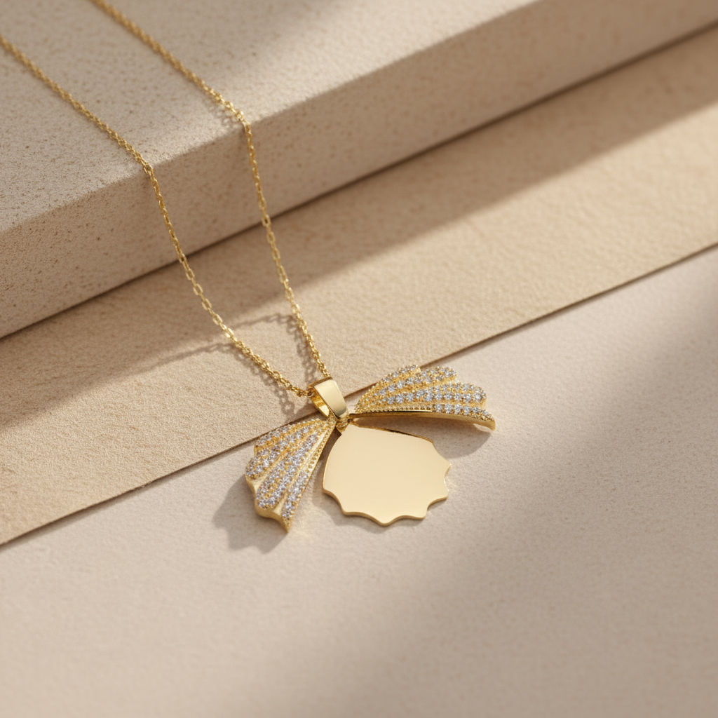 925 Sterling Silver Personalized Sea Shell Necklace