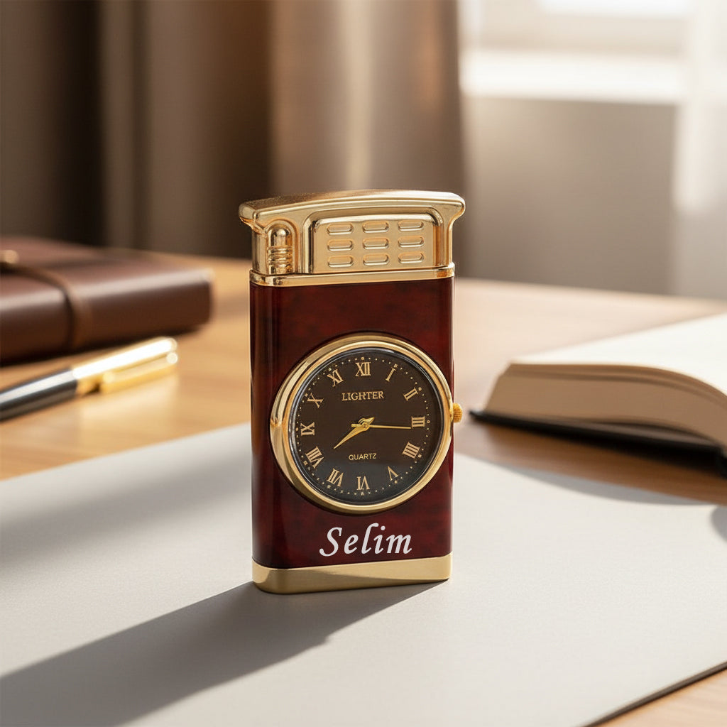 Personalisierte Feuerzeug mit Uhr