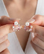 Blush Bloom - 925 boucles d'oreilles en argent sterling