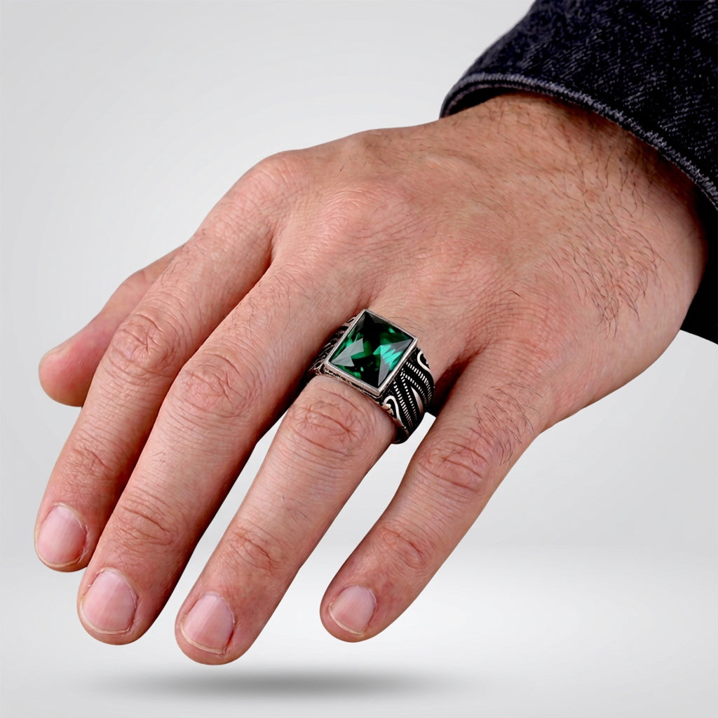 Bague Homme Onyx Crown | Argent 925