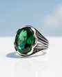 Emerald sparkle 925 carat men ring