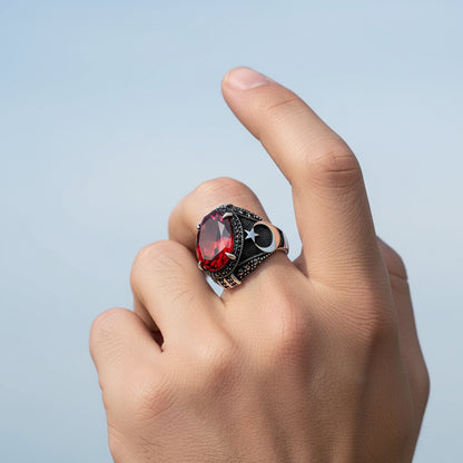 Herrenring 925er Silber mit Zirconia