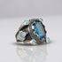 Ocean Blue Mystic Topaz Erkek Yüzük | 925 Ayar Gümüş
