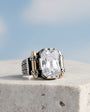 925 Sterling Silver White Zircon Stone Model Men's Ring