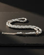 925 Sterling Silver Striped Capsule Cutting Rosary