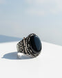Oval Onix Stone 925 Sterling Silver Men's Ring