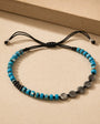 Bracelet Homme Turquoise & Macramé | Argent 925