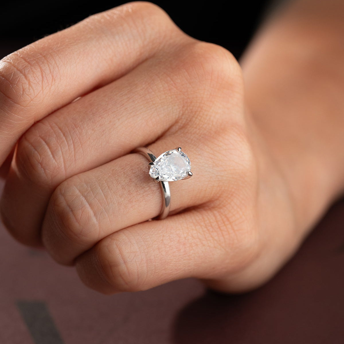 Bague Argent 925 à Pierre Goutte