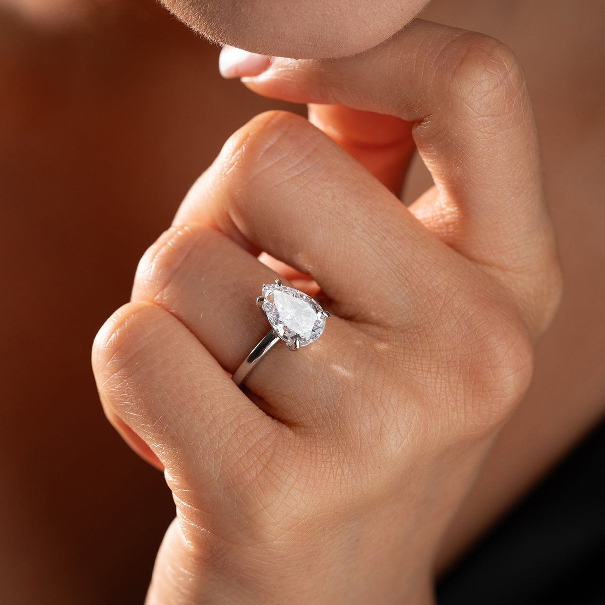 Bague Argent 925 à Pierre Goutte
