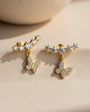 Butterfly Drop Earrings with Cubic Zirconia | 925 Sterling Silver