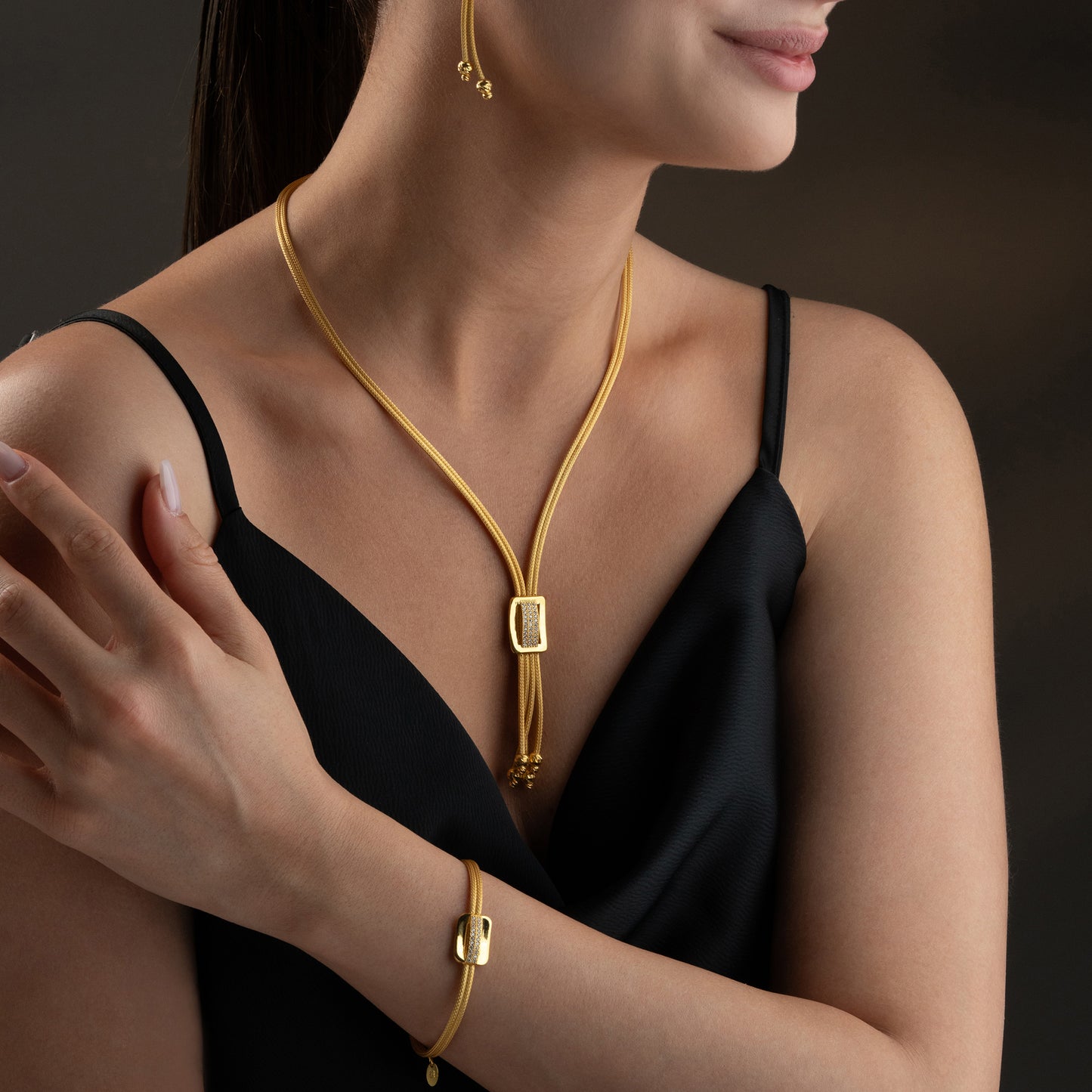 Elegant Loop 925 Ayar Gümüş Ayarlanabilir Takı Seti