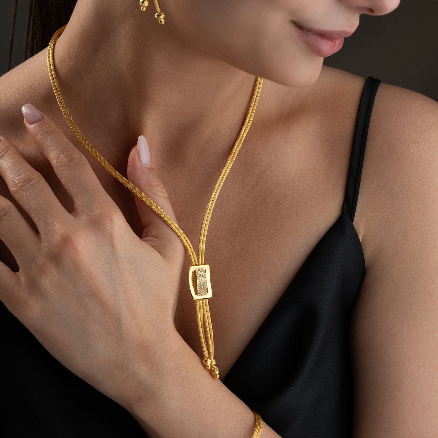 Elegant Loop 925 Ayar Gümüş Ayarlanabilir Takı Seti