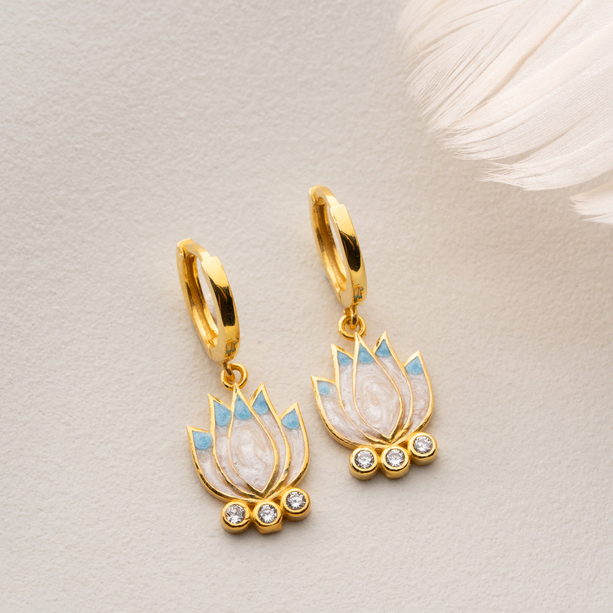 Lotus Flower Earrings | 925 Sterling Silver