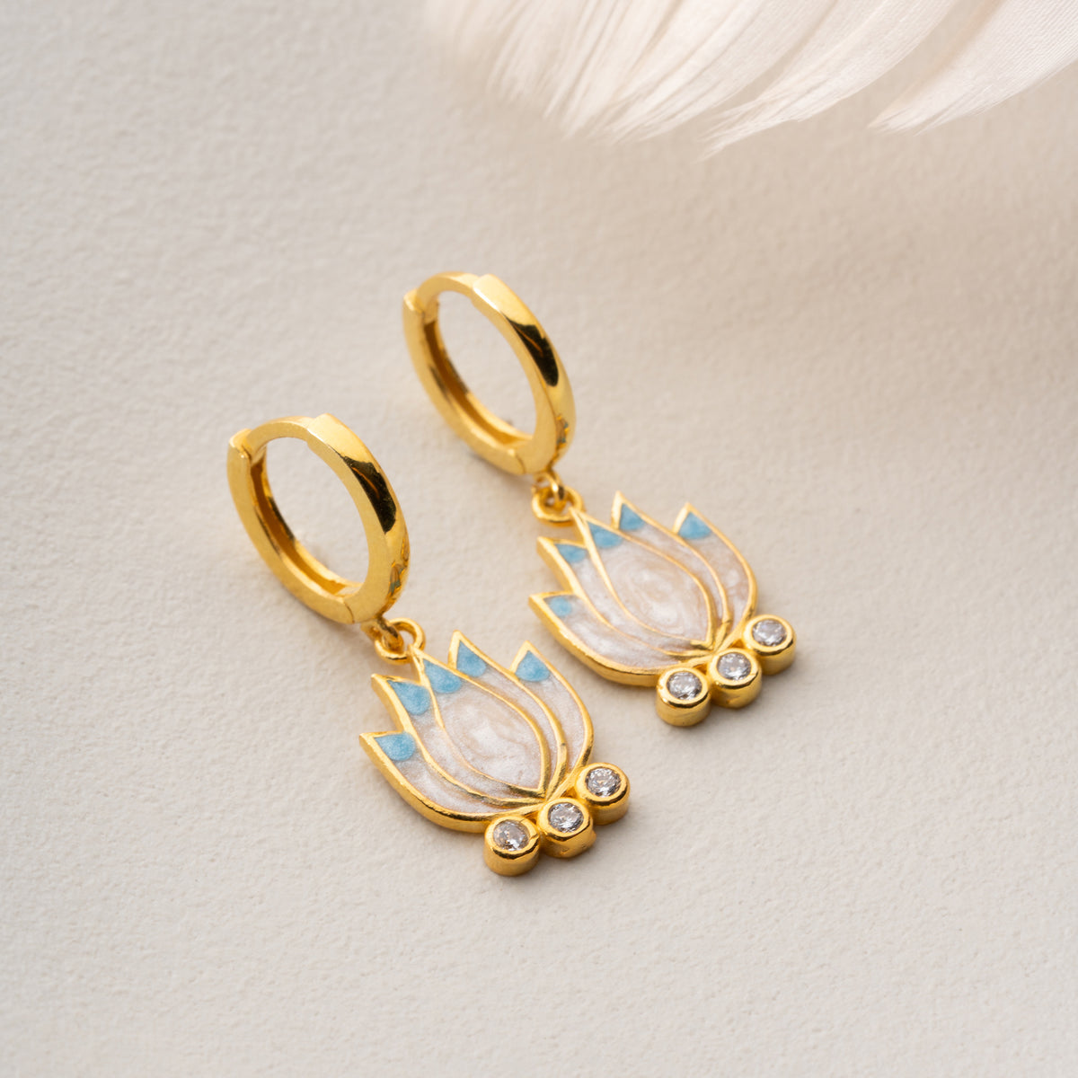 Lotus Flower Earrings | 925 Sterling Silver