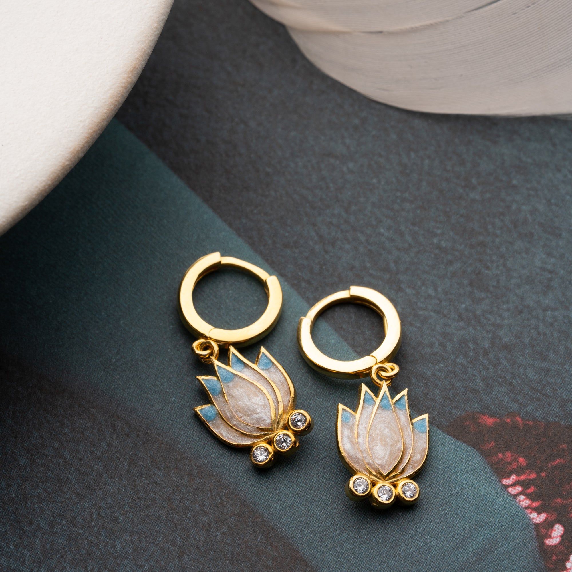 Lotus Flower Earrings | 925 Sterling Silver