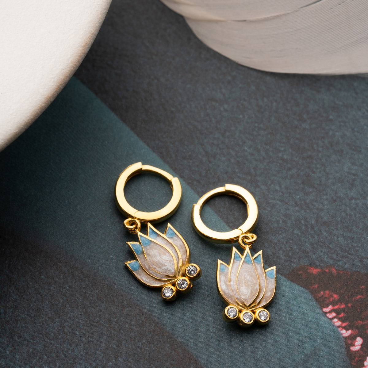 Lotus Flower Earrings | 925 Sterling Silver