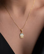 Lotus Flower Enamel Necklace | Gold Plated 925 Sterling Silver