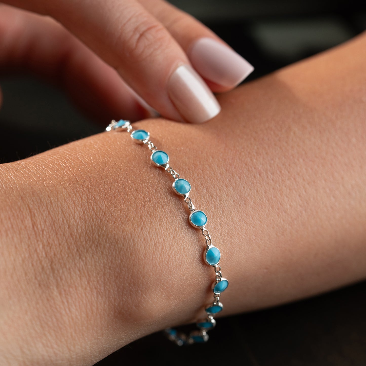 AZURA Turquoise Stone Bracelet | 925 Sterling Silver