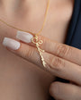 Silver necklace named handwriting