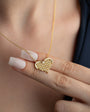 Stone Heart Necklace - 925 Sterling Silver