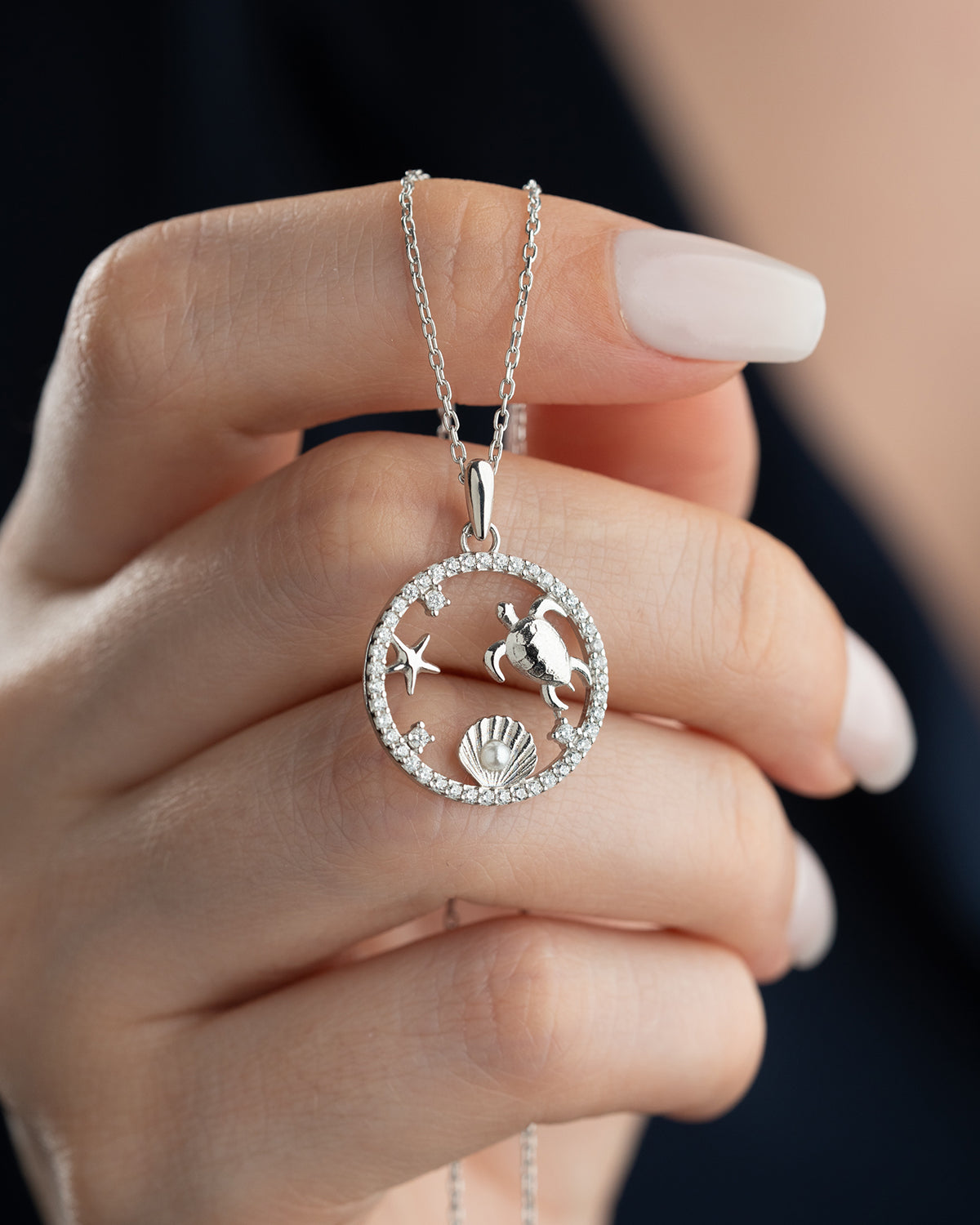 925 Sterling Silver Turtle Necklace