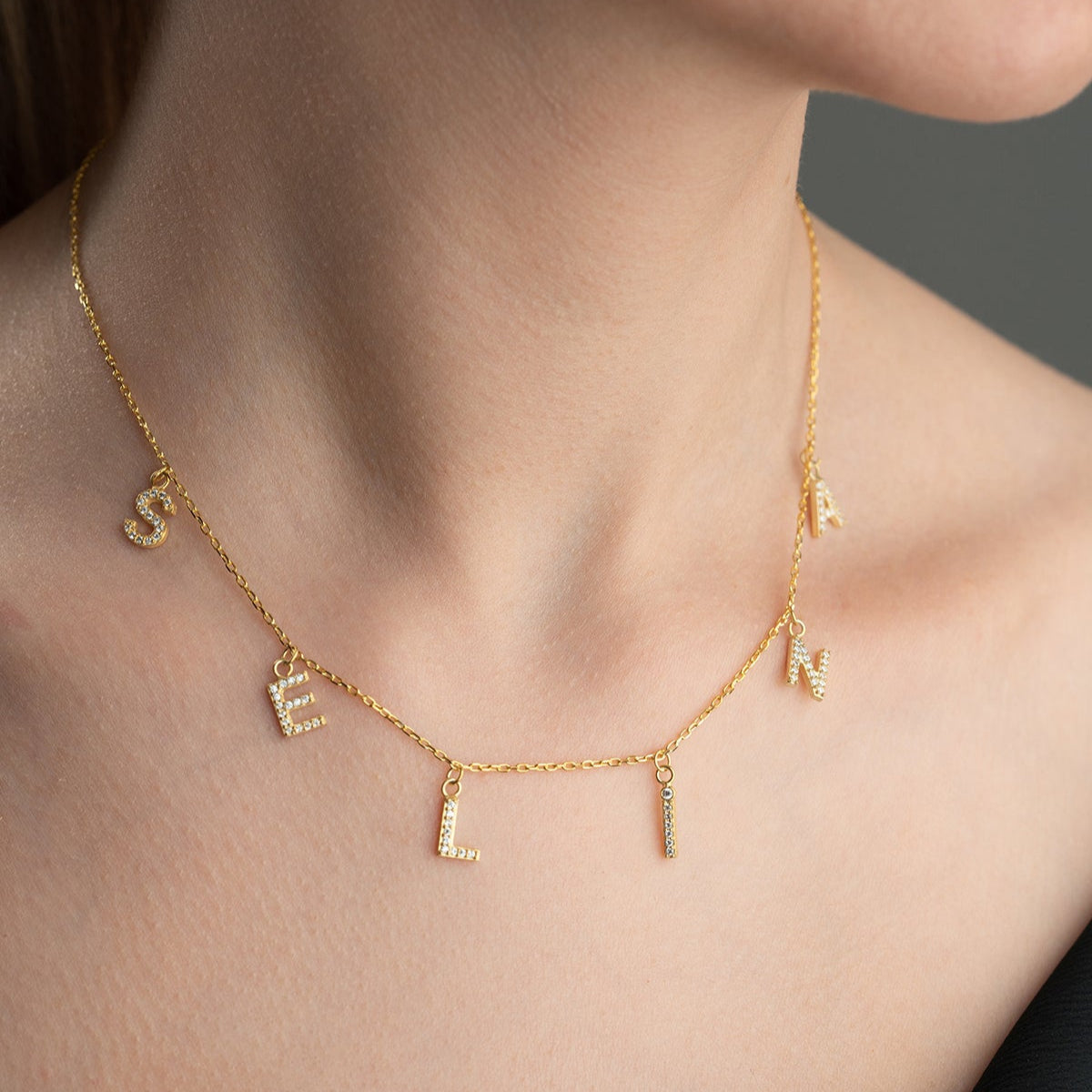 Aurora Name Necklace – 925 Sterling Silver & Zircon