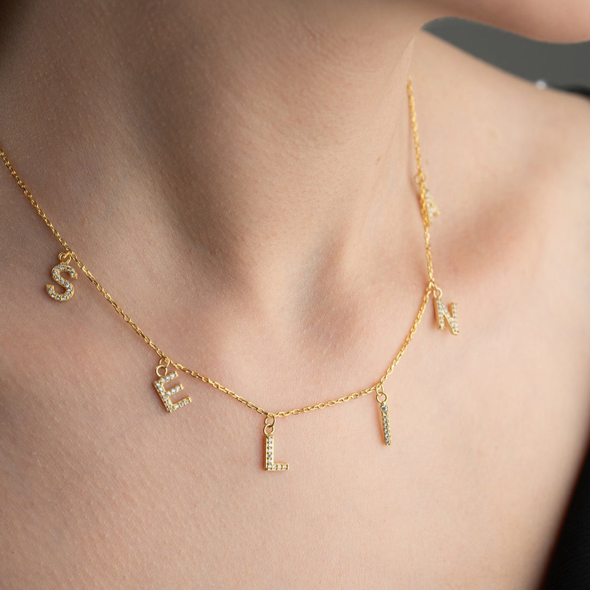 Aurora Name Necklace – 925 Sterling Silver & Zircon