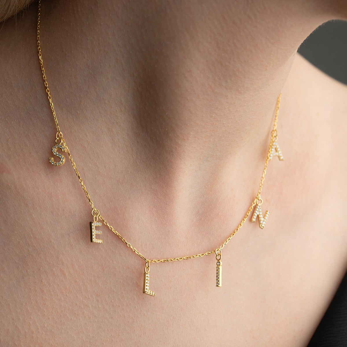 Aurora Name Necklace – 925 Sterling Silver & Zircon