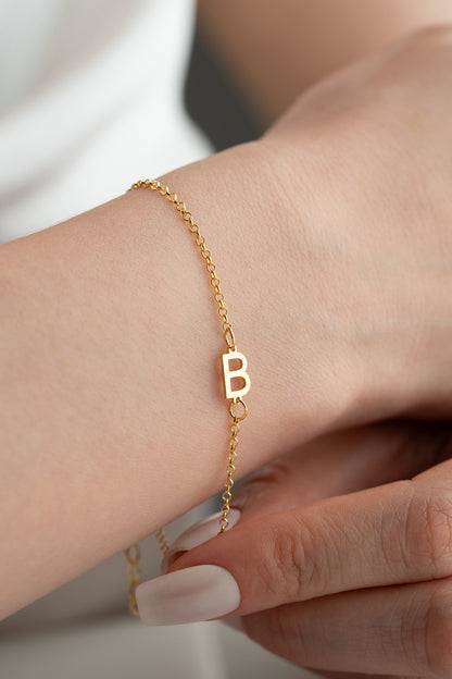 Bracelet de lettre - 925 argent sterling