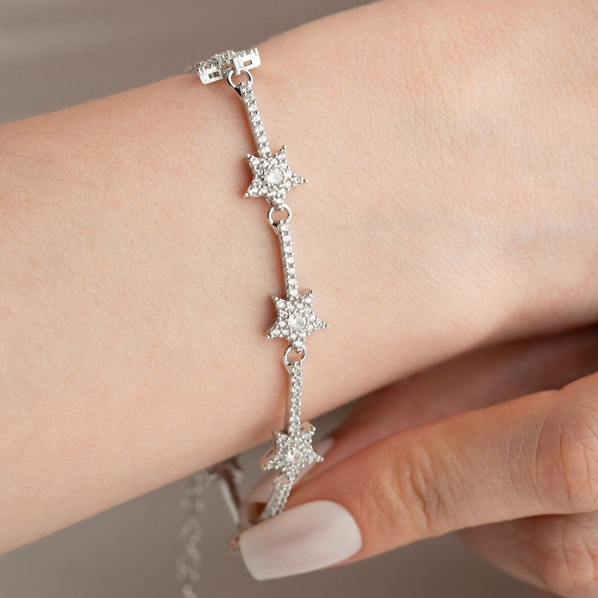 Star Stone Bracelet - 925 Sterling Silver