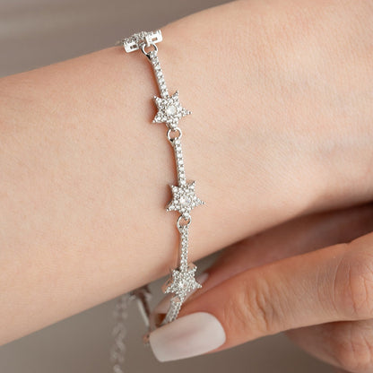 Star Stone Bracelet - 925 Sterling Silver