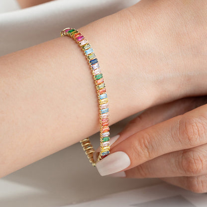 Bracelet en pierre coloré - 925 argent sterling