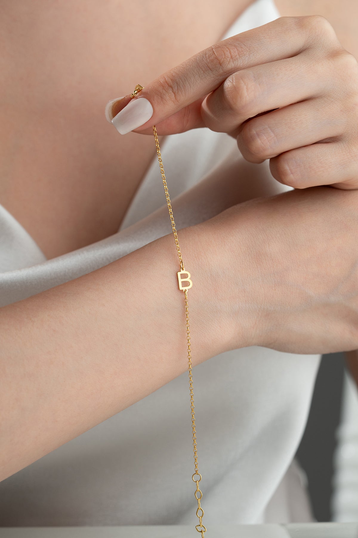 Bracelet de lettre - 925 argent sterling