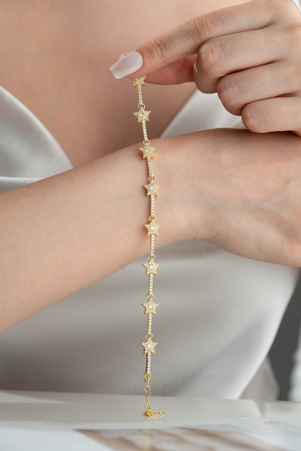 Star Stone Bracelet - 925 Sterling Silver