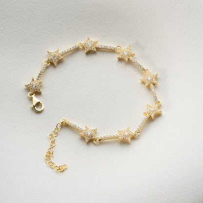 Star Stone Bracelet - 925 Sterling Silver