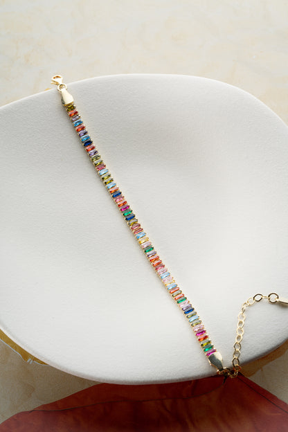 Bracelet en pierre coloré - 925 argent sterling