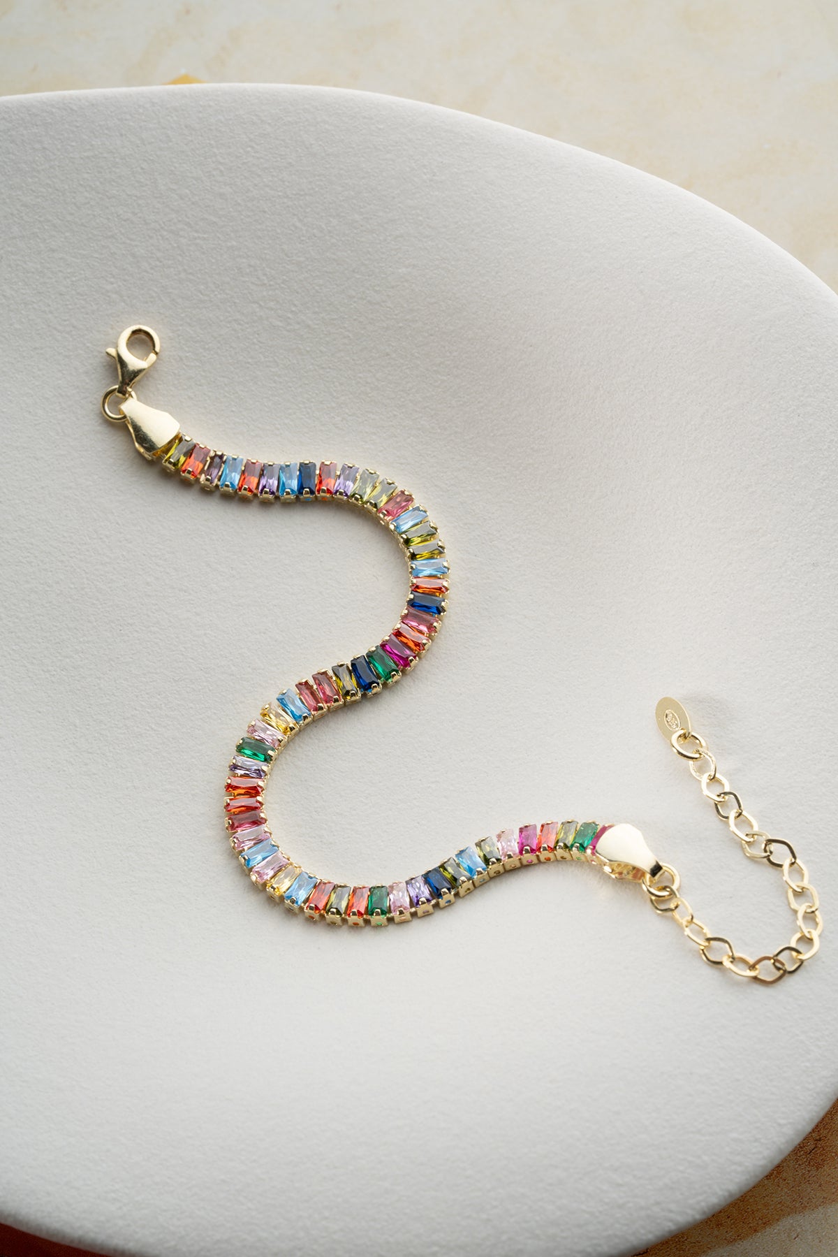 Bracelet en pierre coloré - 925 argent sterling