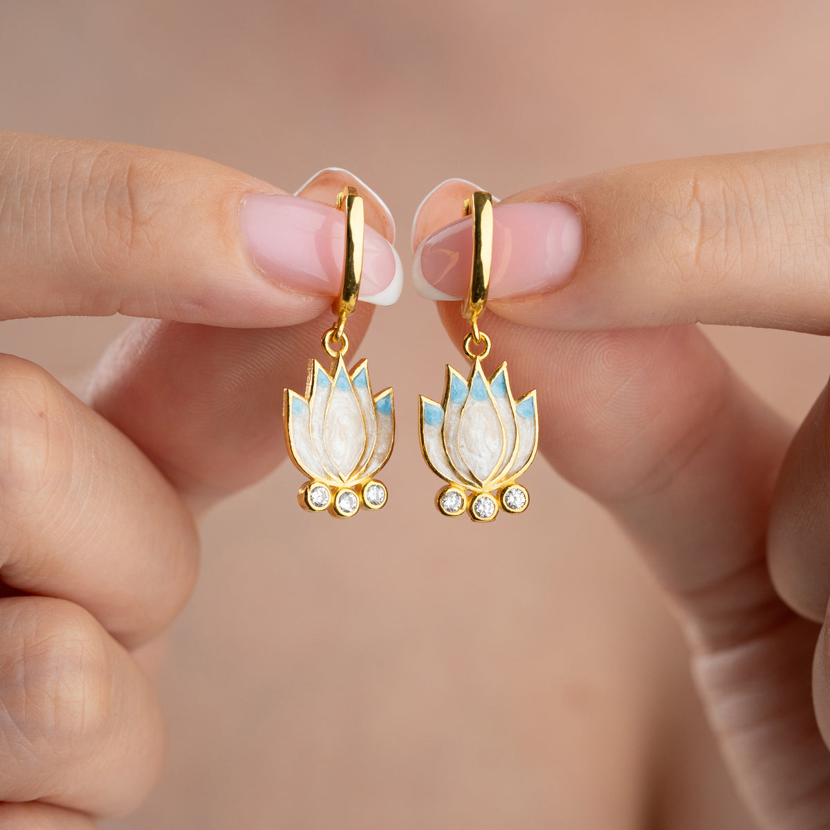 Lotus Flower Earrings | 925 Sterling Silver