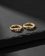 925 Sterling Silver Baguette Hoop Earring