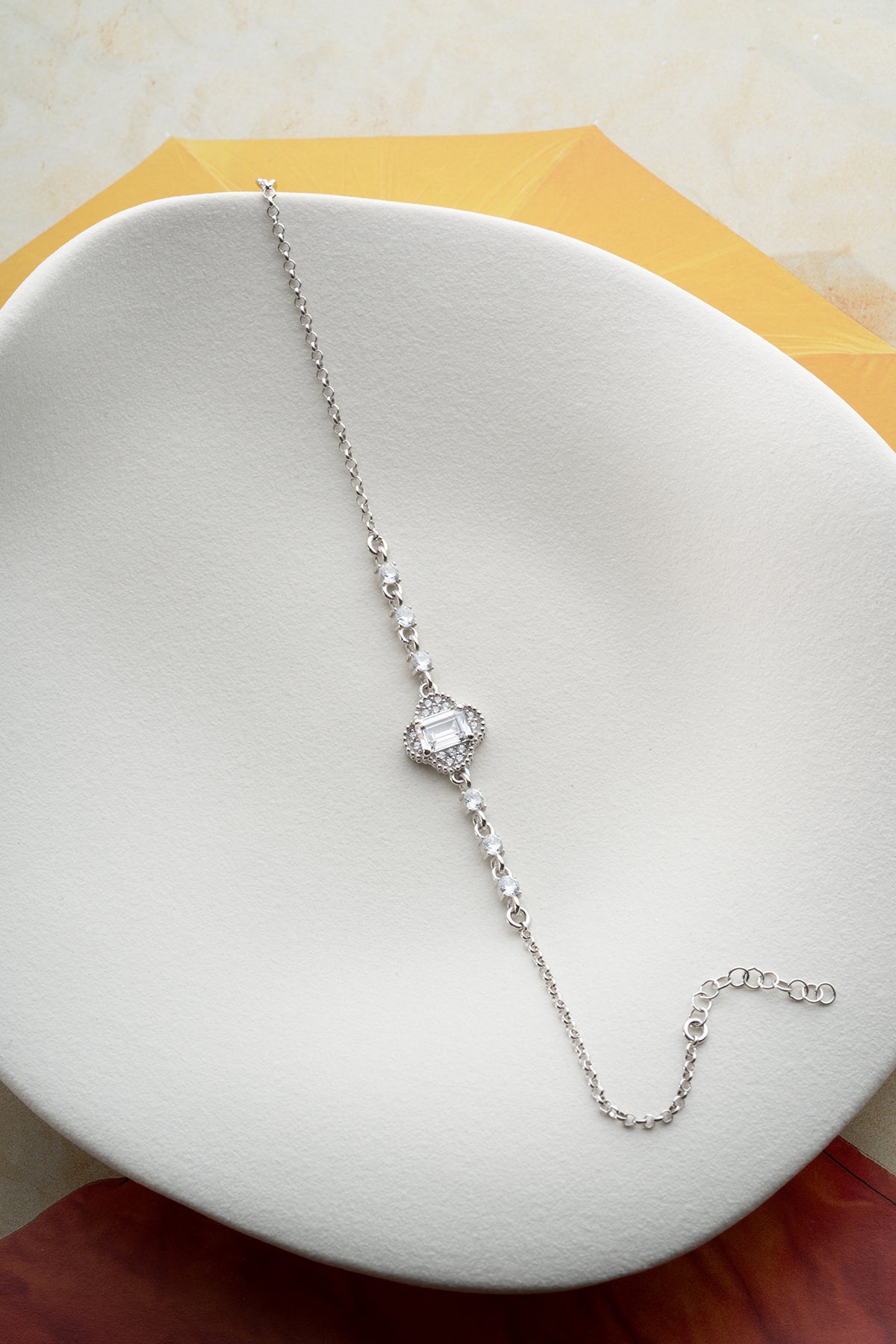 Bracelet en argent sterling en pierre de zircon 925